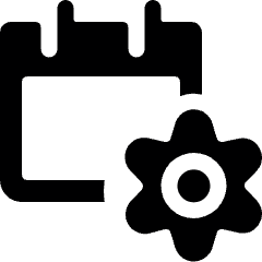 Calendar Setting Icon from Ultimate Bold Set