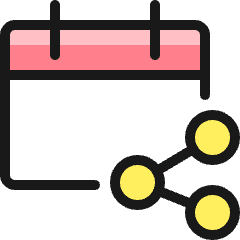 Calendar Share Icon from Ultimate Colors Set