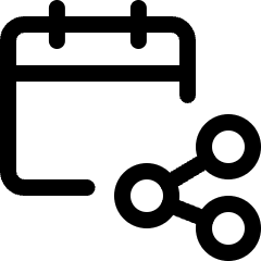 Calendar Share Icon from Ultimate Regular Set