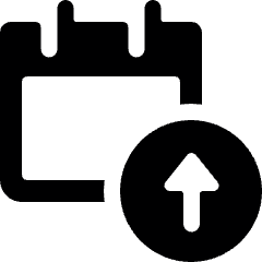 Calendar Upload Icon from Ultimate Bold Set