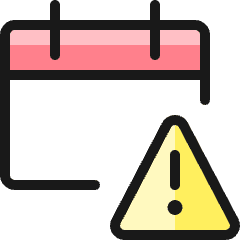 Calendar Warning Icon from Ultimate Colors Set