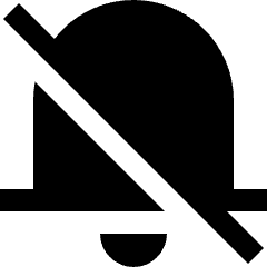 Bell Notifiaction Mute Disable 1 Icon from Nova Solid Set