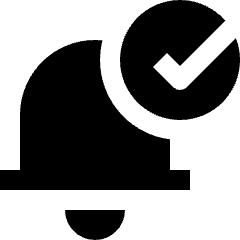 Bell Notification Check Icon from Nova Solid Set