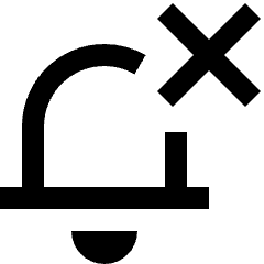 Bell Notification Mute Disable 2 Icon from Nova Line Set