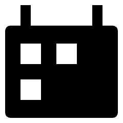 Calendar 1 Icon from Nova Solid Set