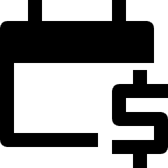 Calendar Dollar Icon from Nova Solid Set