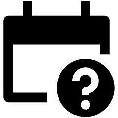Calender Question Icon from Nova Solid Set