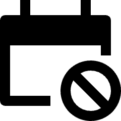 Calender Restrict Block Icon from Nova Solid Set