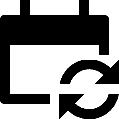 Calender Sync Icon from Nova Solid Set