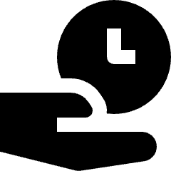 Clock Time Share Icon from Nova Solid Set