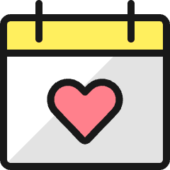 Dating Calendar Icon from Ultimate Colors Set