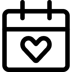 Dating Calendar Icon from Ultimate Regular Set