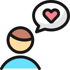 Dating Chat Man Icon from Ultimate Colors Set