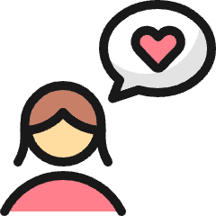 Dating Chat Woman Icon from Ultimate Colors Set
