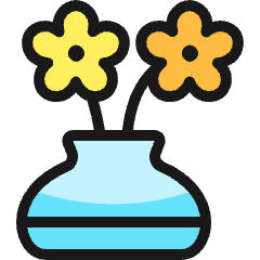 Dating Flowers Vase Icon from Ultimate Colors Set