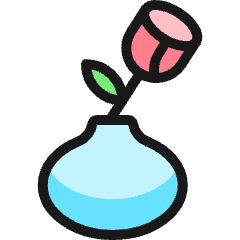 Dating Rose Vase Icon from Ultimate Colors Set