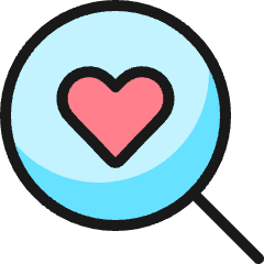 Dating Search Icon from Ultimate Colors Set