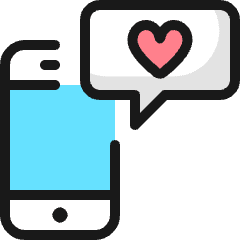 Dating Smartphone Chat Icon from Ultimate Colors Set