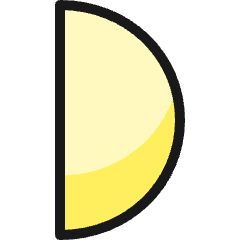 Night Moon Half 1 Icon from Ultimate Colors Set