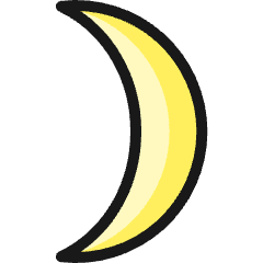 Night Moon New 1 Icon from Ultimate Colors Set