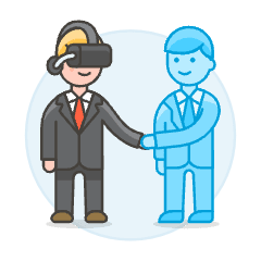 Virtual Agreement 1 Illustration from UX Colors Set