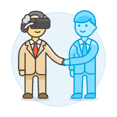 Virtual Agreement 2 Illustration from UX Colors Set