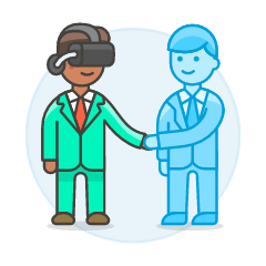 Virtual Agreement 3 Illustration from UX Colors Set