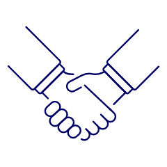 Virtual Handshake 1 Illustration from UX Line Set