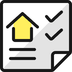Real Estate Deal Document Icon from Ultimate Colors Set