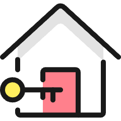 Real Estate Deal Key Icon from Ultimate Colors Set