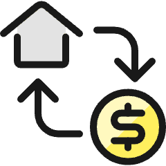 Real Estate Deal Pay House Icon from Ultimate Colors Set