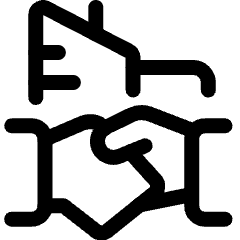 Real Estate Deal Shake Building Icon from Ultimate Regular Set