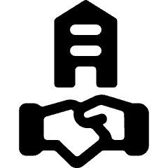 Real Estate Deal Shake Building Icon from Ultimate Bold Set