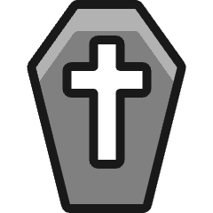 Death Coffin Icon from Ultimate Colors Set