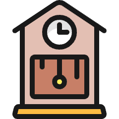 Decoration Clock Retro Icon from Ultimate Colors Set