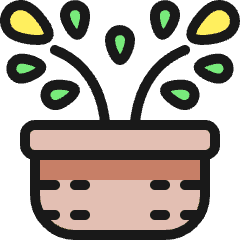 Decoration Flower Pot Icon from Ultimate Colors Set