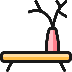 Decoration Flowers Table Icon from Ultimate Colors Set