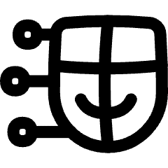 Deepfake Face Icon from Flex Line Set