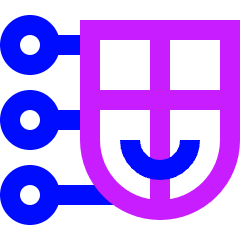 Deepfake Face Icon from Sharp Neon Set