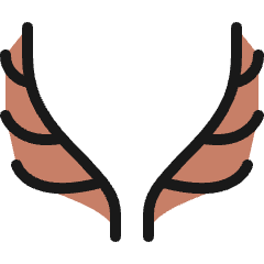 Deer Antlers 1 Icon from Ultimate Colors Set