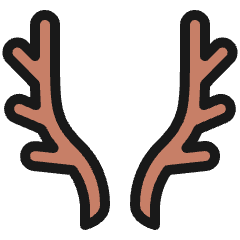 Deer Antlers Icon from Ultimate Colors Set