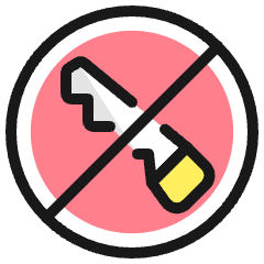Deforestation Saw Forbidden Icon from Ultimate Colors Set