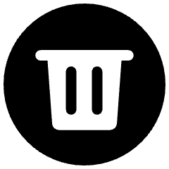 Trash Bin Circle Icon from Ultimate Bold Set