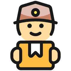 Delivery Man Give Icon from Ultimate Colors Set
