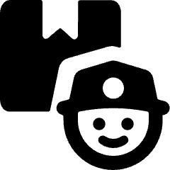 Delivery Man Head Icon from Ultimate Bold Set