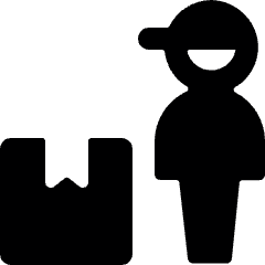 Delivery Package Person Icon from Ultimate Bold Set