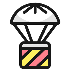Delivery Parachute Icon from Ultimate Colors Set