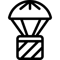 Delivery Parachute Icon from Ultimate Light Set