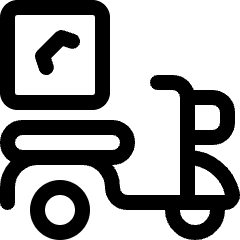 Delivery Person Motorcycle 1 Icon from Ultimate Regular Set