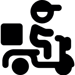 Delivery Person Motorcycle 1 Icon from Ultimate Bold Set